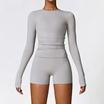 long sleeve short set